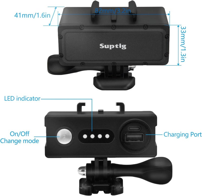 Suptig Portable Charger, Power Bank, Battery Charger Compatible for Gopro Hero 13, Hero 12, Hero 11, Hero 10, Hero 9 Hero 8, Hero 7, Hero 6, 5, 4 3 3+, Hero Session, DJI osmo, Insta 360 Action Cam - Image 4